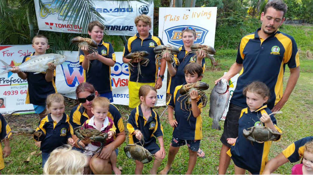 COOL KIDS: All the kids from the Treehouse Tavern Family Fishing Club with a swag of good crabs and a few fish too. COOL KIDS: All the kids from the Treehouse Tavern Family Fishing Club with a swag of good crabs and a few fish too.